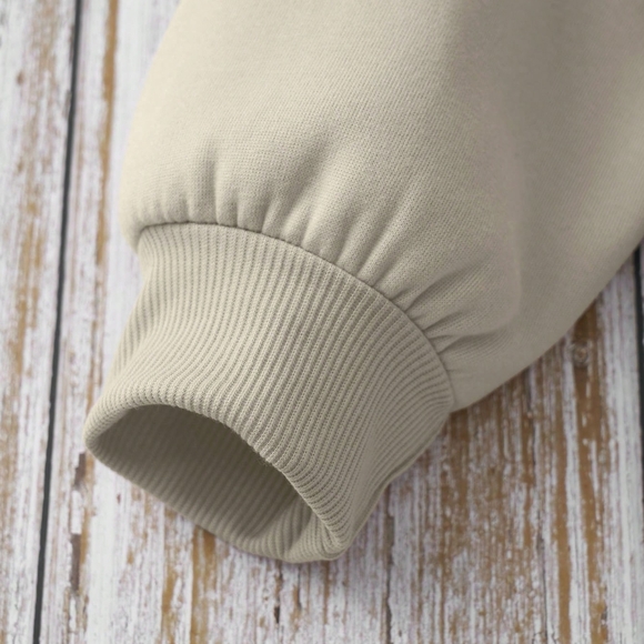 Drop Shoulder Sweatshirt With Lining And Printed Pattern - Picture 3 of 6